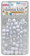 Donna 16mm Hair Beads Quick Beader Tool for Braiding Hair, Ideal for Kids DIY with Pony Beads, Perfect for Creating Unique Hair Braids, and Easy Styling (White CLEAER Mix) - color: WHITE CLEAER MIX