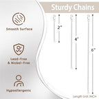 VANBARIS Silver Necklace Extenders for Women, Durable Necklace Extender Sterling Silver for Bracelet & Anklet, Adjustable & Hypoallergenic, Set of 3 Extension Chains(2+4+6 inch | Silver) - color: silver