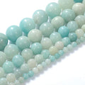 8mm Amazonite Beads for Jewelry Making Light Blue Crystal Beads Bracelets Natural Stone Amazon Beads Round Gemstone Loose Beads - color: Blue Amazonite, size: 8mm