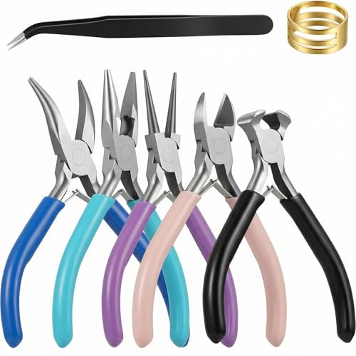 5 Piece Jewelry Pliers Set, Jewelry Making Tools for Jewelry - style: Black