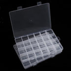 2PCS 24 Grids Clear Plastic Organizer Box Fixed Compartment Storage Container for Craft, Beads, Jewelry, Fishing Tackle, Art, Small Items