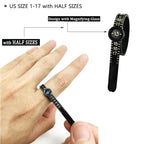 Ring Sizer Measuring Tool Metal Ring Mandrel and Mallet for Ring Making Ring Size Measurer Ring Shaper to Fix Bent Rings Jewelry Sizing Reshaper Repair Kit with Hammer (12-Ring Sizer Tool) - color: 12-RING SIZER TOOL