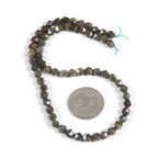 Dragon Blood Jasper 6mm Gemstone Triangle Faceted Round Loose Beads Strand 15.5" DIY Jewelry Making - color: Dragon Blood Jasper
