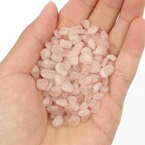 30in Rose Quartz Natural Chip Stone Beads 5-8mm About 230pcs, Irregular Drilled Light Pink Bead for Bracelets Jewelry Making Supplies for Adults, DIY Crafts. - color: Rose Quartz