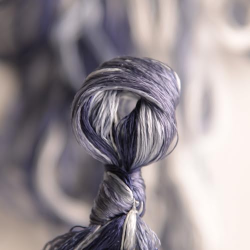 100% Nature Mulberry Handmade Embroidery Silk Thread Woven Jewelry Accessory Artificial Flowers Cross Stitch Floss DIY Sewing Kits 10 Gradient Colors 110m Each (22) - color: 22