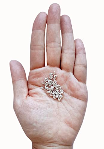 50pcs 925 Sterling Silver Open Crimp Bead Covers, 3.2MM, By CRAFT WIRE - color: 925 Sterling Silver, size: 3.2MM