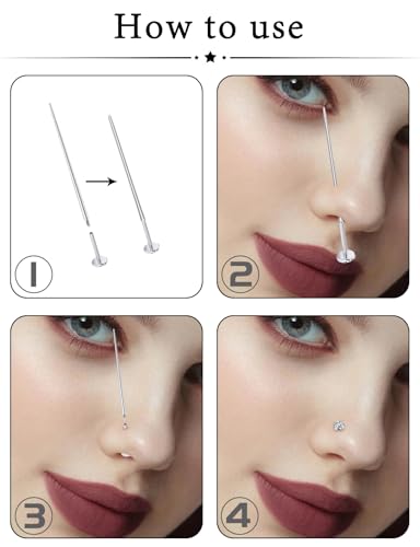 Medusa Lip Piercing Jewelry Stainless Steel 16G Nose Stud Labret Jewelry Monroe Lip Rings Different Size Tragus Nail Conch Cartilage Helix Earring Stud Bar Length 6mm 8mm 10mm 12mm - color: 16G internal thread Flat Back Stud Piercing Gold