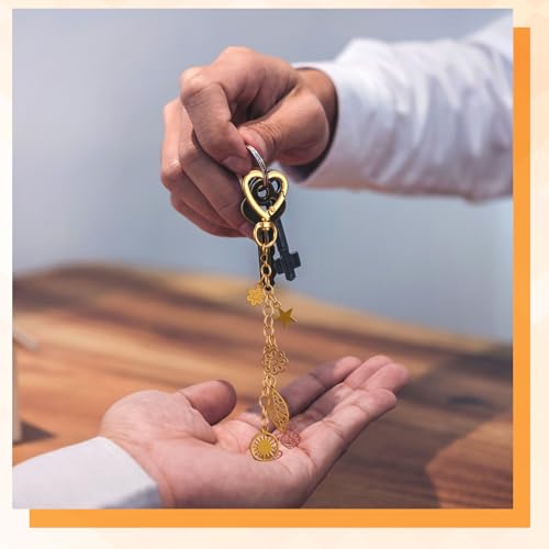 Liliaafar 48 Set Keychain Making Kit Gold Silver Metal Keychain Clips with Key Ring Swivel Snap Hook Lobster Claw Clasps Extender Chain Bulk for DIY Craft Lip Gloss Bag Accessories Gift (Gold) - color: Gold