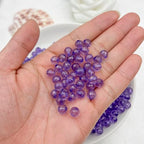 200PCS 10MM Round Crystal Acrylic Beads Crystal Faceted Beads Spacer Beads for DIY Crafts Jewelry Making, Bracelets Necklaces Wind Chimes Suncatchers Loose Gemstones(61-Purple) - color: 61-Purple, size: 10MM