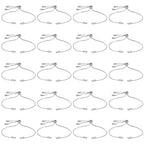 Sureio 10 Pieces Adjustable Slider Bracelet for Jewelry Making Bracelet Chains for DIY Jewelry Making Findings Extender Chains with Rhinestones Ends for Women (Silver) - color: Silver