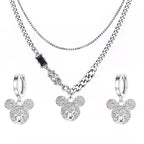 16-Pcs Crystal Jewelry Making Charms Silver Pendant Charm For Women Making Jewelry Crafts Rhinestone Charms - color: Bear