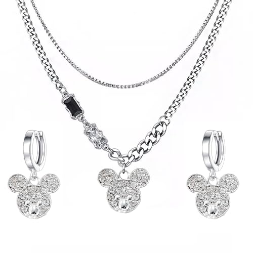 16-Pcs Crystal Jewelry Making Charms Silver Pendant Charm For Women Making Jewelry Crafts Rhinestone Charms - color: Bear