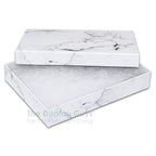 TheDisplayGuys - 25-Pack #53 Cotton Filled Cardboard Paper Jewelry Boxes Gift Case - Marble White (5.4" x 3.9" x 1.0") - for Shipping or Storage - size: 1 Count (Pack of 25), style: 5.4" x 3.9" x 1.0" (#53)