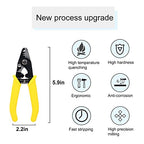 6" Fiber Optic Stripper 3 Hole,Precision Wire Cutter/Wire Stripper for Installers and Electricians,Safe¬ Hurt nm Cable Wire Fiber Strippers with Small Adjustment Wrench