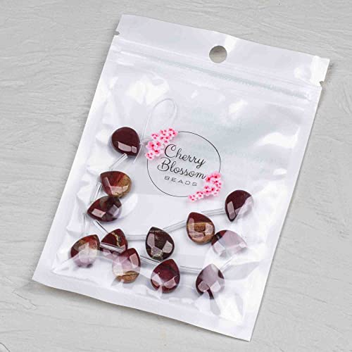 Cherry Blossom Beads Rainbow Jasper Beads 12x15mm Faceted Top-Drilled Teardrop - 12 pcs/ 8 Inch Strand - color: Rainbow Jasper