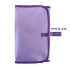 Travel Foldable Jewelry Rolls Bag Hanging Jewelry Organizer with 9 Zippered Clear Pockets Storage Pouch with Rotatable Hanger (PURPLE) - color: PURPLE