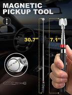 2 Pack Pickup Tool Set, 25 LB Telescoping Magnet Grabber Tool with Pocket Clip and 24 IN Flexible Claw Grabber Reacher Tool, Combo Grabbing Set with Anti-Rust Zinc Coating for Multipurpose Picking up - size: 2 Pack Magnetic Pickup Tool Set