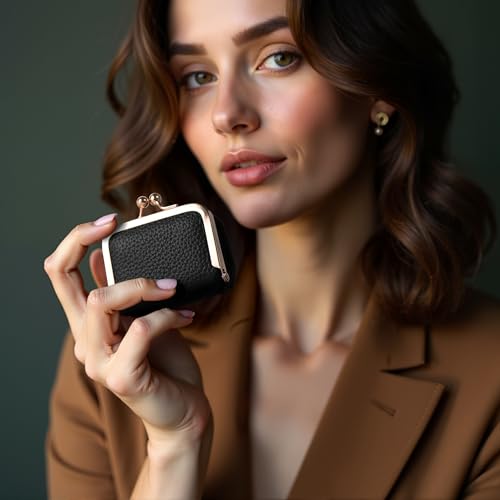 Zivyes Mini Jewelry Box Travel Small Coin Purse Organizer Case Genuine Leather Tiny Size (black 2.9 inches long) - color: black 2.9 inches long