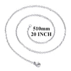 30 Pack 20 Inch Necklace Chain Stainless Steel Link Cable Chain Necklace with Lobster Clasps for DIY Jewelry Making - size: 20 Inches