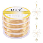 Beadthoven 59 Ft 14K Gold Filled Wire 22 Gauge 0.6mm Dead Soft Round Gold Filled Brass Wire for Crafts Wire Wrap Jewelry Making Supplies - size: 22 Gauge (0.6mm)