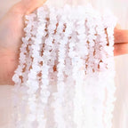 200pcs Natural Chip Stone Beads Gemstone Healing Crystal Loose Rocks Bead Irregular Glass Seed Charm Beads Drilled DIY for Jewelry Bracelet Necklace Earrings Making Crafting Supplies (White, 5-8mm) - color: white