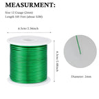12 Gauge Green Aluminum Craft Wire (105FT) - Anodized for Jewelry Making, Beading Floral, Plant Gardening, Sculpting & Modeling Craft Wire (Green #25, 2mm) - color: Green #25