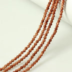 MJDCB 225pcs Small Stone Beads 3mm Golden Sandstone Round Smooth Loose Gemstone Bead for Jewelry Making Bracelets Earrings Necklaces Accessories - color: Golden Sandstone