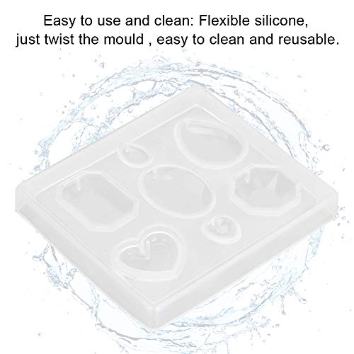 Resin Silicone Clearance, Faceted Clear Silicone for Jewelry Craft Making
