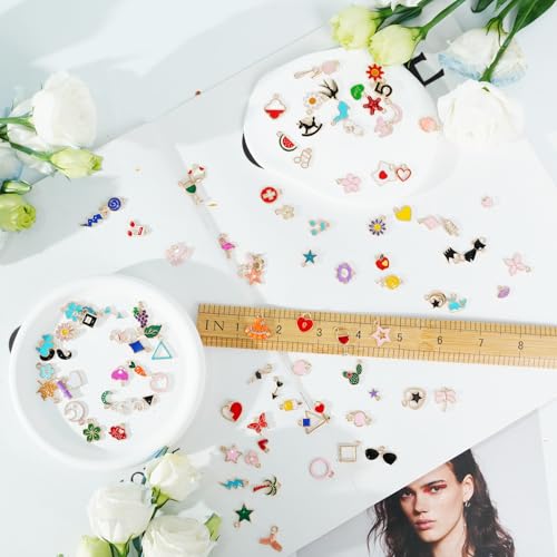 352 Pcs Assorted Charms for Jewelry Making,Mixed Enamel KC Gold Alloy Letter Pendants,Wholesale Bulk Jewelry Charms for DIY Necklace Bracelet Earring and Crafting - style: A4:Charms-252PCS