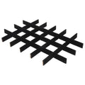Jewelry Tray Organizer Divider Adjustable Black Velvet Insert for Display Cases Scratch Resistant Compartments Jewelry Boxes Inserts for Efficient Storage, 24 Inner Grids, Each Grid 5.2cm X 5.2cm