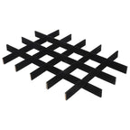 Jewelry Tray Organizer Divider Adjustable Black Velvet Insert for Display Cases Scratch Resistant Compartments Jewelry Boxes Inserts for Efficient Storage, 24 Inner Grids, Each Grid 5.2cm X 5.2cm