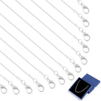 Topacket 24 Pack Necklace Chains Bulk,Silver Plated Snake Necklace Chains for Jewelry Making 24 Inches - color: Silver, size: 24inches