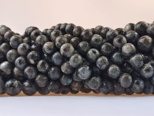 Stone Beads 6mm 140pcs Black Larvikite Beads Round Loose Gemstones Beads for Bracelet Necklace Jewelry Making (6mm, 60605 Black Larvikite) - color: Black Larvikite Beads, size: 6mm