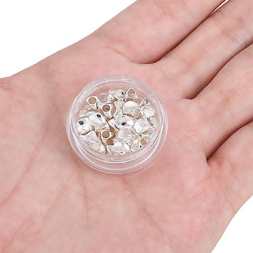 BEADIA Silver Plated Twisted Spacer Beads 4x5mm 30pcs for Jewelry Making Findings Non Tarnish - color: Silver, size: 4x5mm Twisted