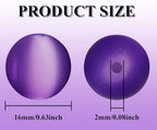 25pcs Resin Transparent Frosted Beads 16mm Cat Eye Circular Rubber Bead Spacer Bead DIY Making Friendship Bracelet Phone Chain Keychain Pen Beads Accessories (Dark Purple) - color: Dark Purple