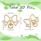 SUNNYCLUE 1 Box 20Pcs Swivel Snap Hooks Metal Swivel Clasps Spring Snap Keychain Clip Metal Butterfly Hanging Buckle Bowknot Lobster Claw Clasp for Jewelry Making DIY Bag Keychains Accessories
