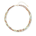Elisheva Natural Stone Choker Necklace for Women, Boho Natural Emperor Jasper Stone Lace Agate Beaded Crystal Necklace, Gemstone Jewelry Gift for Her - style: 2 layered Shoushan stone