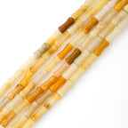 5x12mm Natural Yellow Aventurine Stone Bamboo Shape Gem Healing Energy Loose Spacer Beads for DIY Necklace Bracelet Earring - color: Yellow Aventurine