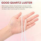 PATIKIL 6 mm Natural Clear Quartz Loose Beads, 2 Strands Crystal Round Stone Strand Beads Gemstone Loose Bead Spacer Beads for Jewelry Making DIY Necklace Bracelet, White - color: White, size: 6 mm