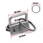 SPEEDWOX Key Fob Pliers and 20 Sets 1 Inch Key Fob Hardware with Keychain Split Rings Webbing Fabric Strapping Wristlet Set Dark Nickel Glass Breaking Pliers Tools with Rubber Tips - size: 1" Dark Nickel