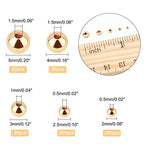 PH PandaHall 695pcs 18K Gold Spacer Beads 5 Sizes Seamless Smooth Beads 2/2.5/3/4/5mm Loose Bead Tiny Ball Bead for Summer Hawaii Layered Necklace Bracelet Jewelry Making - size: Small
