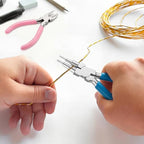 Mudder 2 Pieces Jewelry Making Tool Bail Making Pliers 6 in 1 Jewelry Wire Bending Pliers for Beading Looping Shaping Wire DIY Crafts (Blue and Pink) - color: Blue and Pink