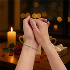 Mother’s Day Gift – Permanent Bracelet Kit with Love Vow Card, 316L Stainless Steel Chain & 925 Silver Heart Clasp, Handcrafted, Ideal for Anniversary & Romantic Date Night - color: Gold + Silver