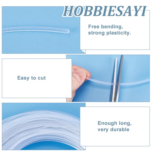 32.8 Yard Nylon Memory Wire 0.08 Inch Diameter Clear Plastic Wire White Boning Roll Clear Memory Brim Lines Crinoline Boning for Bridal Dress Hat Brims Jewelry Making - size: 2mm