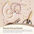 uxcell 200Pcs Round Crimp Beads, 3.5mm Metal Spacer Loose Beads Metal Clamp Ends Tiny Stoppers Bead for Bracelet Jewelry Making Craft DIY, Metallic Black - color: Metallic Black, size: 3.5mm