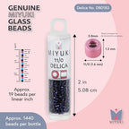 Miyuki Delica Seed Beads – Size 11/0 (1.6 mm), DB0183, Montana Sapphire, 7.2 g, Approx. 1440 Beads, Made in Japan - color: DB0183 - Montana Sapphire