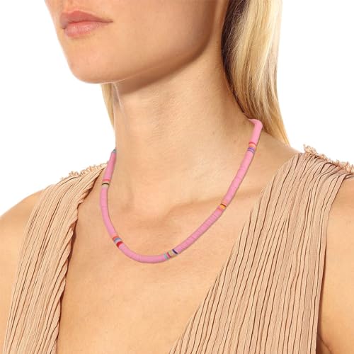 12/6/5 PCS Heishi Surfer Choker Summer Beach Clay Bead Bohemian Necklace Set for Women