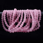 4mm Natural Rose Quartz Gemstone Round Loose Beads for Jewelry Making （15.5inch） - color: Rose Quartz, size: 4mm