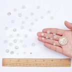 SUNNYCLUE 1 Box 240Pcs 12 Styles Flower Spacer Beads Caps Silver Bead Caps Mixed Tibetan Beads Jewelry Findings for DIY Earring Bracelet Necklace Keyring Making - color: 240pcs Silver