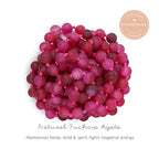 Bead Strand Versatile 60" Long Wrap Necklace - Handmade Knotted Multi Layer Sparkly Crystal, Semi Precious Natural Stone, Lava, Glass Faux Pearl - color: Natural Stone Bead - Fuchsia Agate